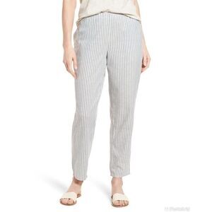 Eileen Fisher Stripe Hemp Blend Ankle Pants